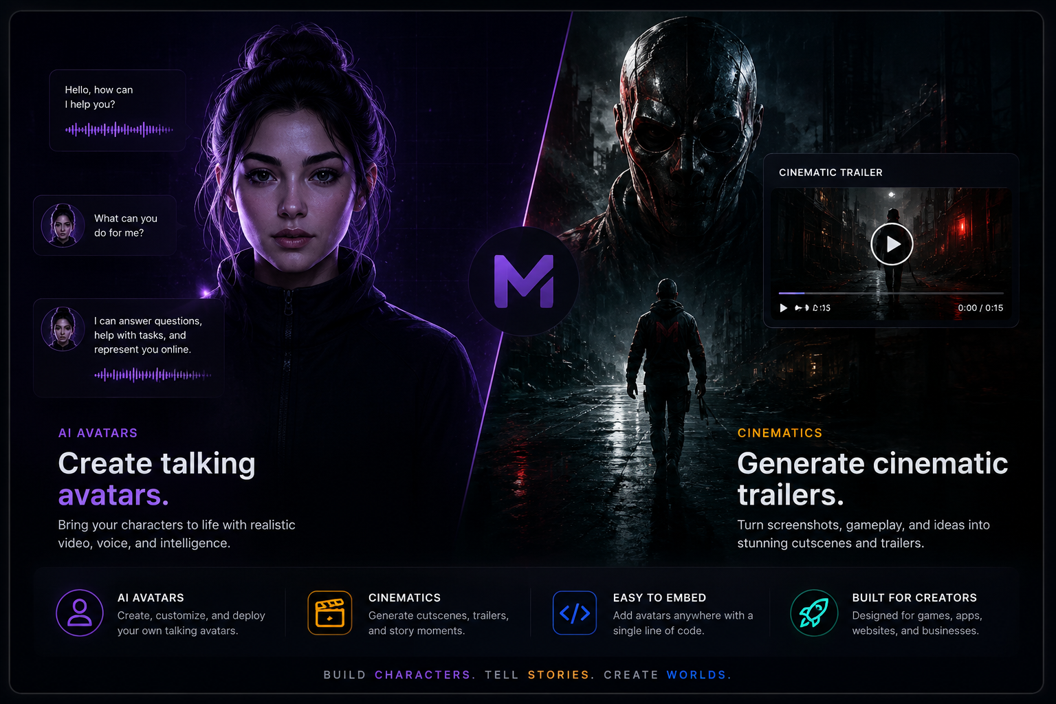 Manifest Generate — AI avatars and cinematic trailer generation